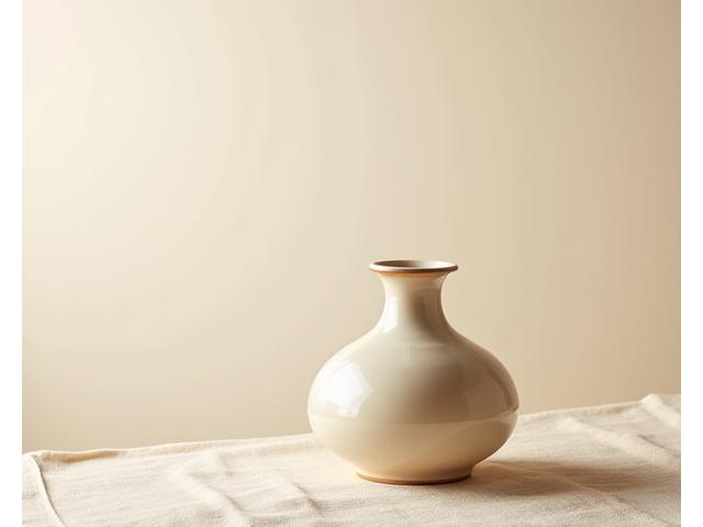 Handcrafted ceramic vase on a table